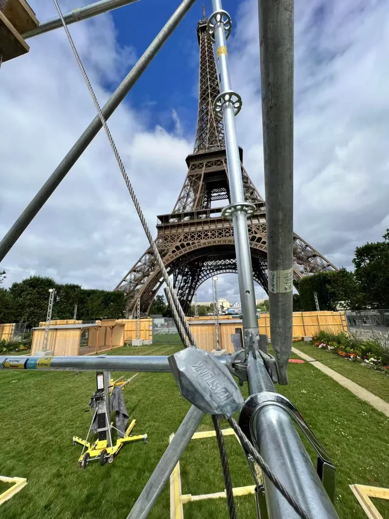 FASTLINK Wire Joiner installed near the Eiffel Tower during the Paris 2024 Olympic Games